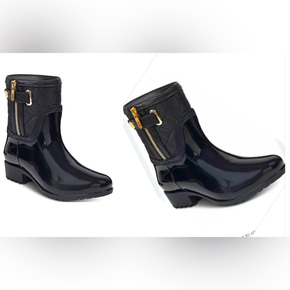 TOMMY HILFIGER Women's “Francie” Rain Boots Black SIZE 7 good condition - Picture 4 of 6